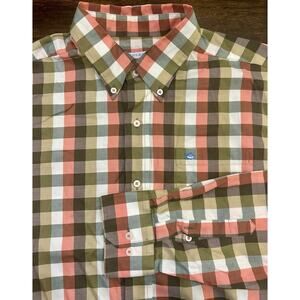 Southern Tide Shirt Mens Large Multicolor Plaid Button Down Long Sleeve Casual